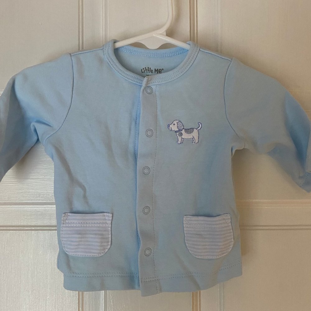 Cardigan and Pant Set in Baby Blue